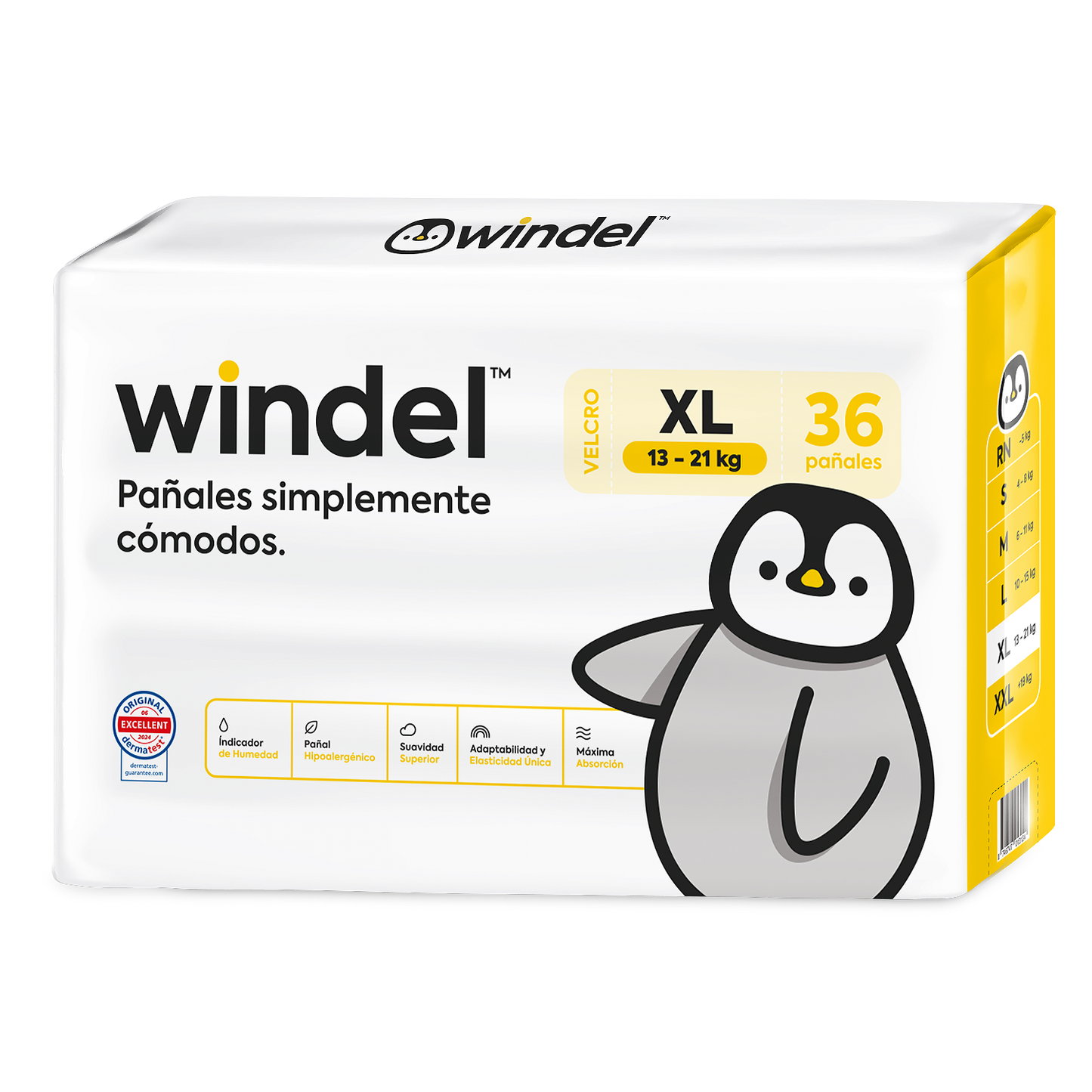Windel XL (XXG) 36 unidades