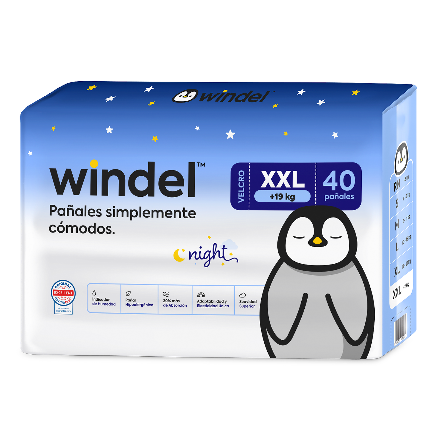 Windel XXL Night 🌙 40 unidades